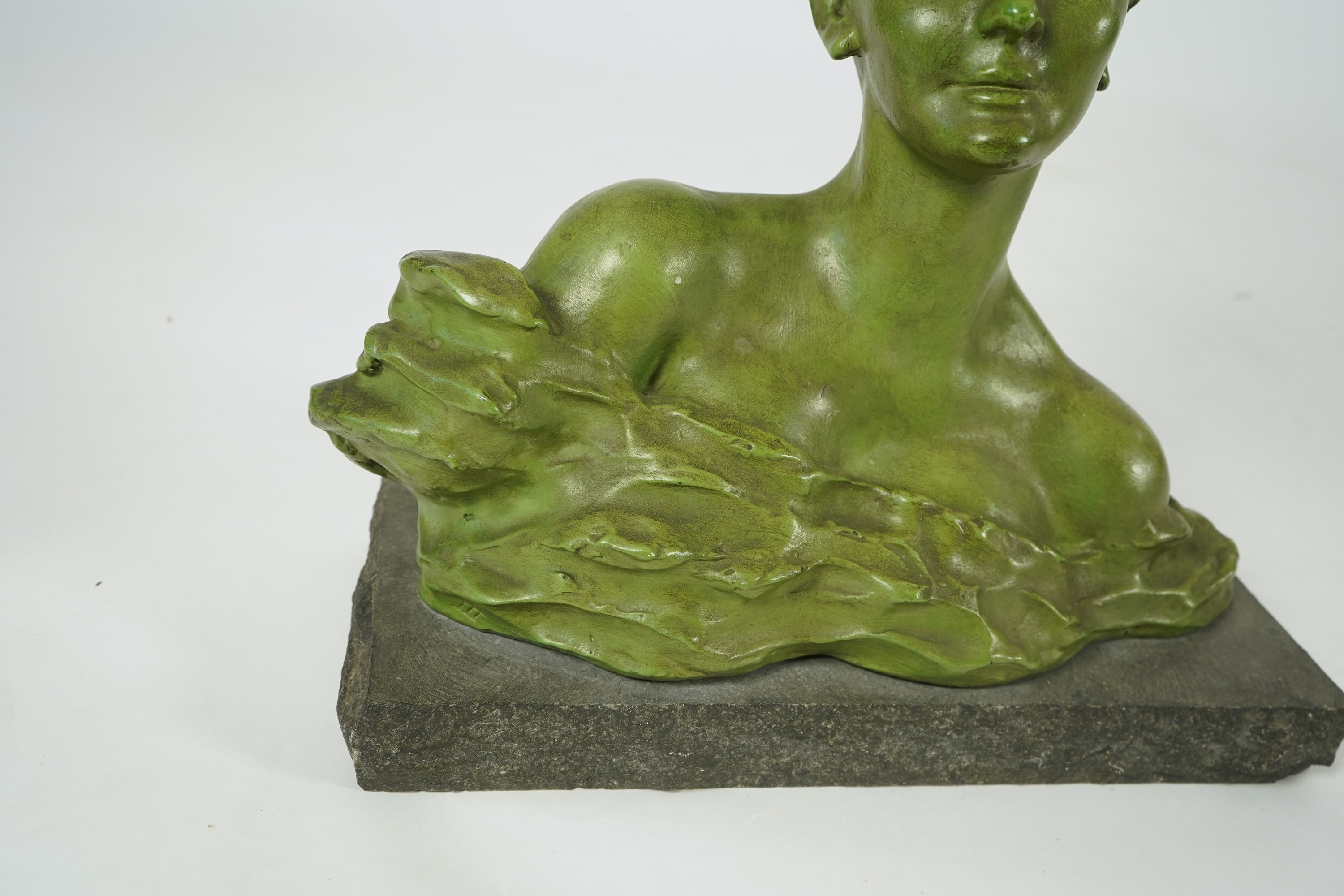 Ernest Patris (Belgian, 1909-1991) A modern terracotta bust
